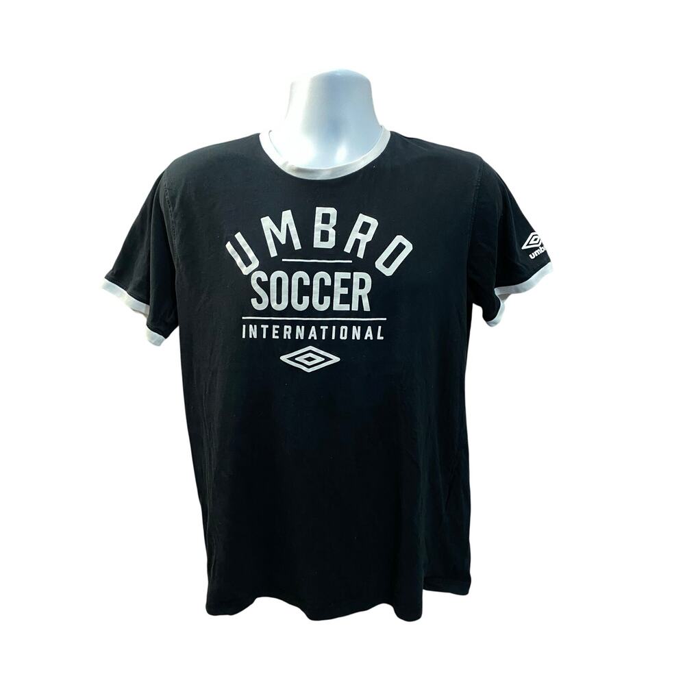 Umbro Black White Soccer International Shirt Jersey Mens Size Small